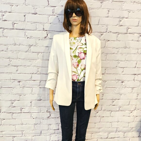 CLUB MONACO, Beautiful blouse in a pink/ivory floral print - Picture 8 of 10